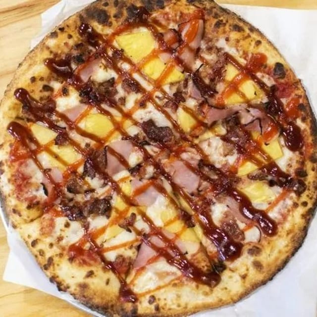 Hawaiian Five-O Pizza.